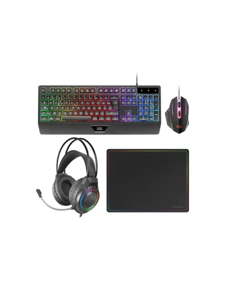 MARS GAMING TECLADO+RATON+ALFOMBRILLA+AURICULAR