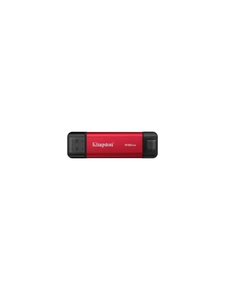 Disco Externo SSD Kingston Dual Portable SSD 512GB/ USB Tipo-C y USB 3.2/ Rojo