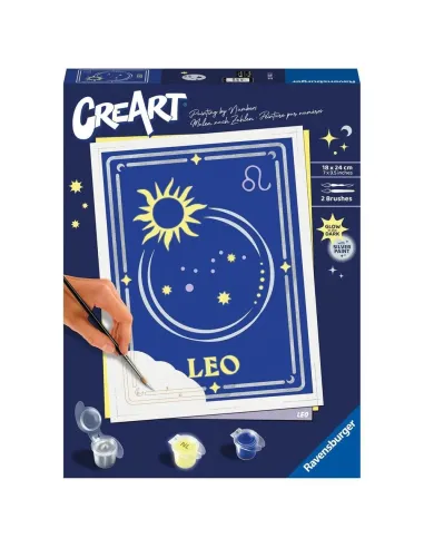 Kit para pintar con números ravensburger creart serie trend d zodiac: leo