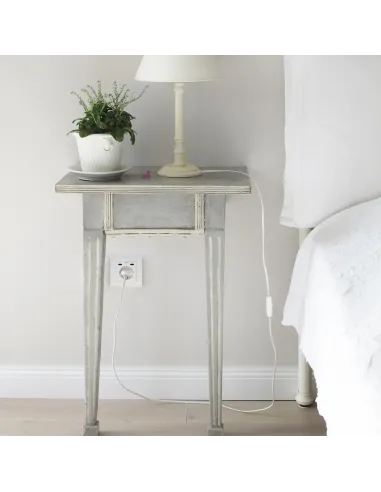 Nanocable Base de enchufe de pared tipo schuko con 2 USB-C PD - Max. 3.4A, Blanco