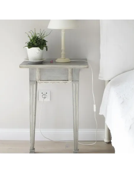 Nanocable Base de enchufe de pared tipo schuko con 2 USB-C PD - Max. 3.4A, Blanco