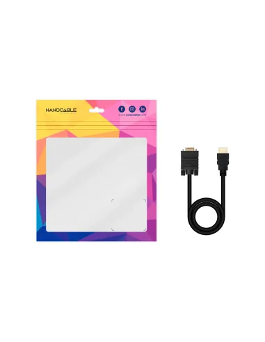 Nanocable Cable Conversor HDMI a VGA, 1.8 m, Negro