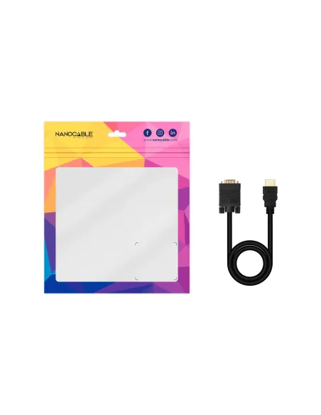 Nanocable Cable Conversor HDMI a VGA, 1.8 m, Negro