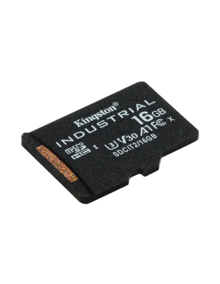 Kingston Technology Tarjeta 16GB microSDHC Industrial C10 A1 pSLC + adaptador SD