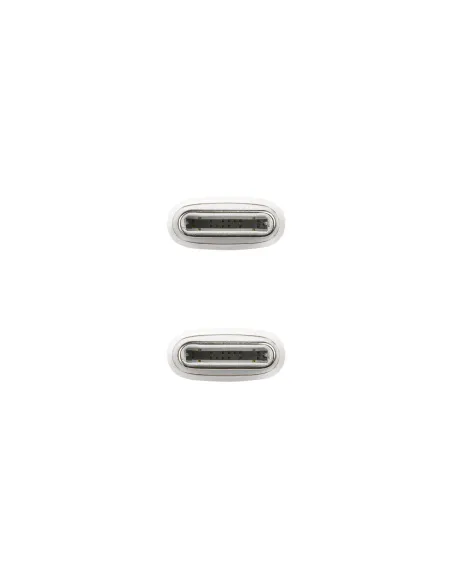 Nanocable Cable USB-C 2.0 60W 3A, USB-C M-USB-C M, Blanco, 1 m