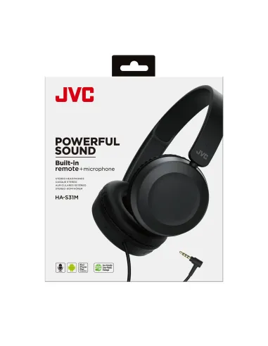 JVC HA-S31M-B Auriculares Alámbrico Diadema Llamadas Música Negro