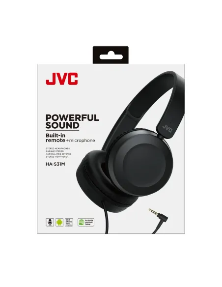 JVC HA-S31M-B Auriculares Alámbrico Diadema Llamadas Música Negro