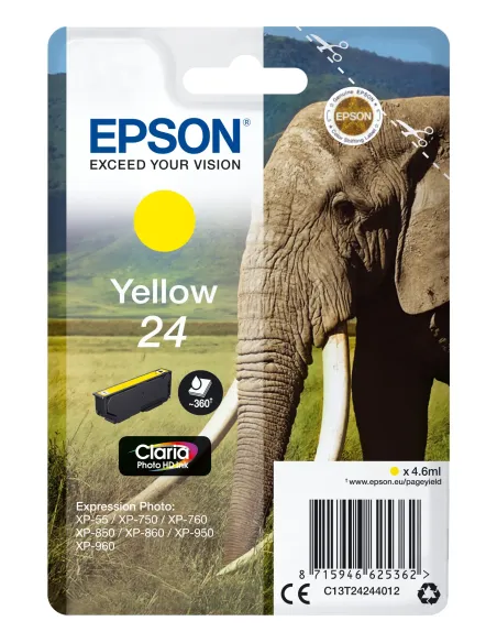 Epson Elephant Cartucho 24 amarillo
