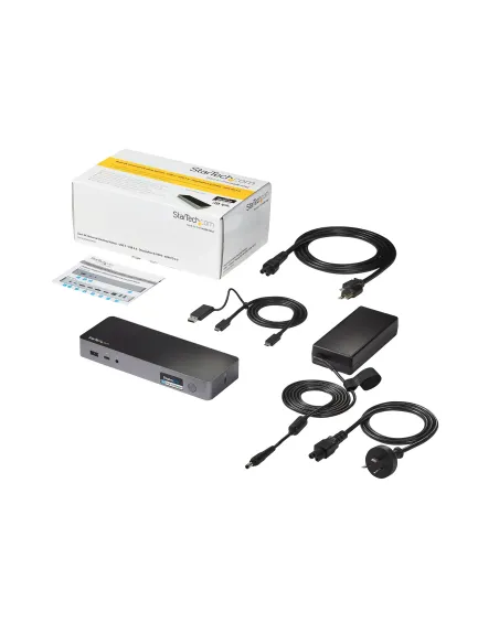 StarTech.com Docking Station Universal para Portátil - Replicador de Puertos Híbrido USB-C -A - 2x HDMI y DP 4K - PD 60W - Mac