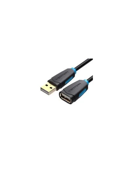 Cable Alargador USB 2.0 Vention CBCBD/ USB Macho - USB Hembra/ 50cm/ Negro