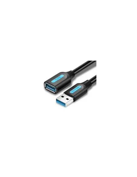 Cable Alargador USB 3.0 Vention CBHBG/ USB Macho - USB Hembra/ 5Gbps/ 1.5m/ Negro