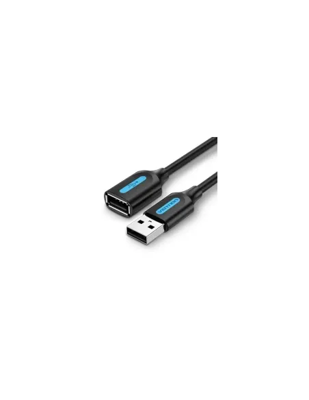 Cable Alargador USB 2.0 Vention CBIBF/ USB Macho - USB Hembra/ 480Mbps/ 1m/ Negro