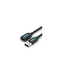 Cable Alargador USB 2.0 Vention CBIBG/ USB Macho - USB Hembra/ 480Mbps/ 1.5m/ Negro