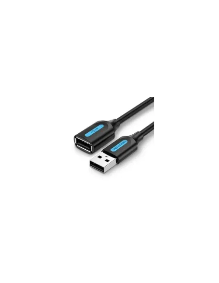 Cable Alargador USB 2.0 Vention CBIBG/ USB Macho - USB Hembra/ 480Mbps/ 1.5m/ Negro