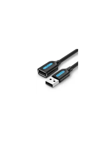 Cable Alargador USB 2.0 Vention CBIBI/ USB Macho - USB Hembra/ 480Mbps/ 3m/ Negro