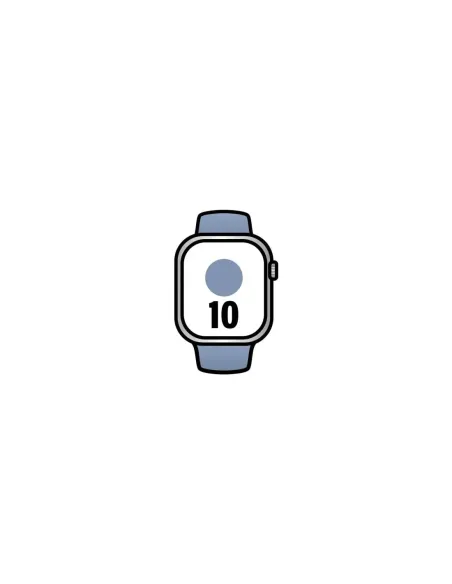 Apple Watch Series 10/ GPS/ Cellular/ 42mm/ Caja de Aluminio / Correa Deportiva Azul Denim S/M