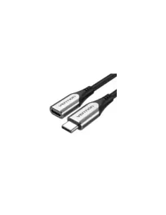 Cable Alargador USB 3.1 Tipo-C Vention TABHF/ USB Tipo-C Macho - USB Tipo-C Hembra/ Hasta 60W/ 5Gbps/ 1m/ Gris