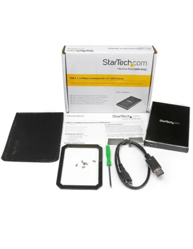 StarTech.com Caja USB 3.1 Gen 2 de 1 bahía de 2,5 pulgadas SATA III