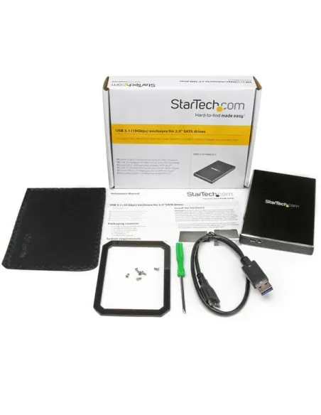 StarTech.com Caja USB 3.1 Gen 2 de 1 bahía de 2,5 pulgadas SATA III