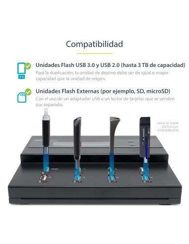 StarTech.com Clonador Autónomo 1 7 para Memorias USB - Copiador de Unidades de Memoria USB - Copia Sector por Sector de Sistema