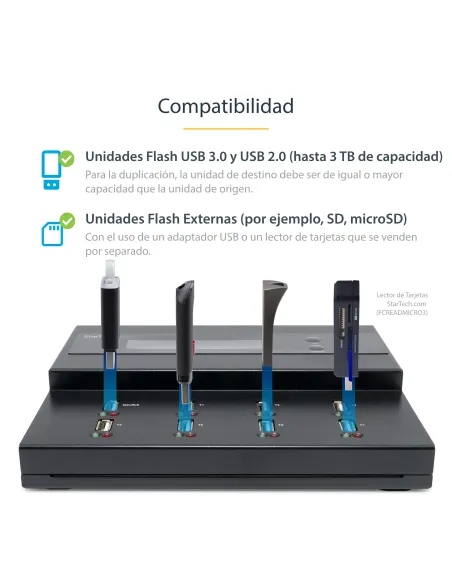 StarTech.com Clonador Autónomo 1 7 para Memorias USB - Copiador de Unidades de Memoria USB - Copia Sector por Sector de Sistema