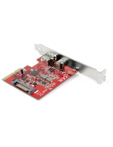 StarTech.com Tarjeta PCI Express USB-C USB-A de 2 Puertos - USB 3.2 Gen 2 (10Gbps) Tipo C - Hub Interno USB para Windows Mac y