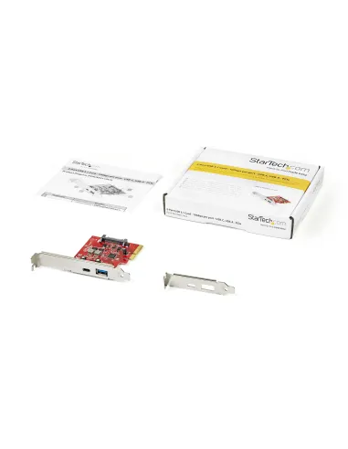 StarTech.com Tarjeta PCI Express USB-C USB-A de 2 Puertos - USB 3.2 Gen 2 (10Gbps) Tipo C - Hub Interno USB para Windows Mac y