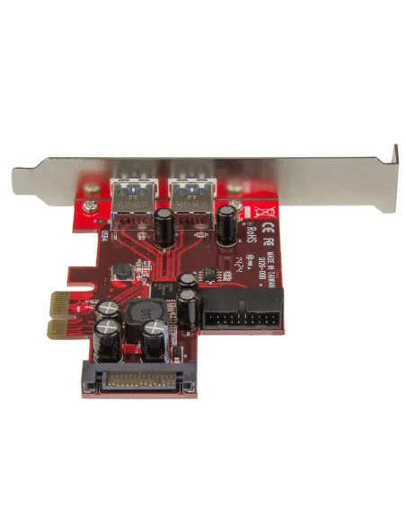 StarTech.com Adaptador tarjeta PCI Express de 2 puertos externos 2 internos USB 3.0 con alimentación SATA