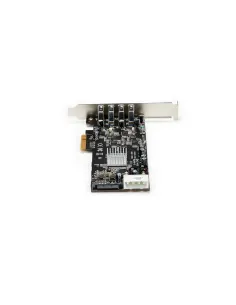 StarTech.com Adaptador Tarjeta PCI Express PCI-E 4 Puertos USB 3.0 UASP 2 Canales de 5Gbps con Alimentación Molex SATA 2