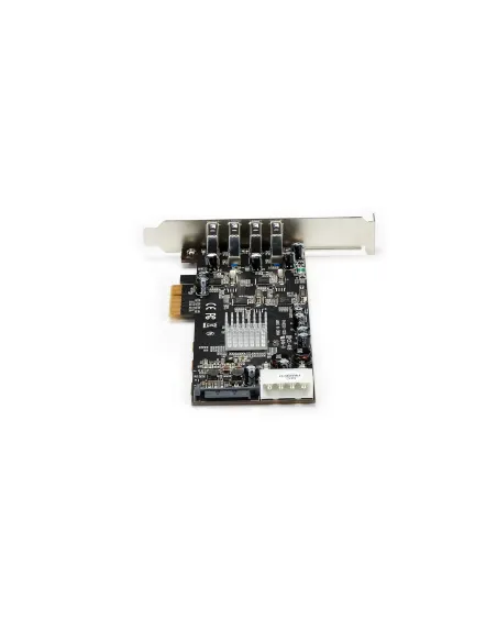 StarTech.com Adaptador Tarjeta PCI Express PCI-E 4 Puertos USB 3.0 UASP 2 Canales de 5Gbps con Alimentación Molex SATA