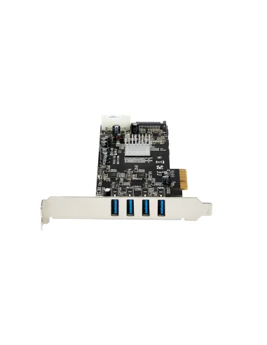 StarTech.com Adaptador Tarjeta PCI Express PCI-E 4 Puertos USB 3.0 UASP 2 Canales de 5Gbps con Alimentación Molex SATA