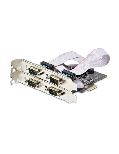 StarTech.com Tarjeta Serie PCI Express de 4 Puertos DB9 - Serial RS232 RS422 RS485 - TAA - UART 16C1050 - ESD de Nivel 4 - con