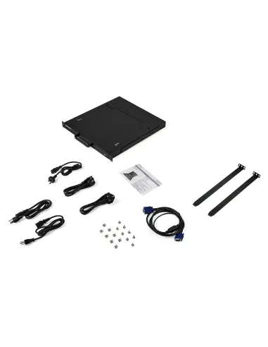 StarTech.com Consola KVM de Montaje en Rack - Teclado QWERTY - KVM para Rack de Servidores de 1 puerto VGA con Monitor LCD de