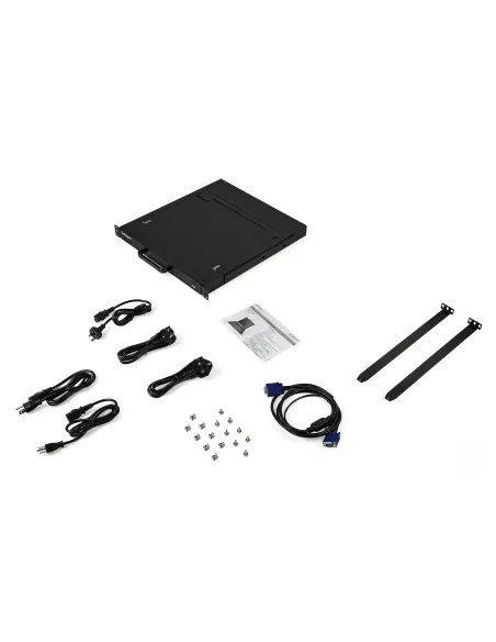 StarTech.com Consola KVM de Montaje en Rack - Teclado QWERTY - KVM para Rack de Servidores de 1 puerto VGA con Monitor LCD de