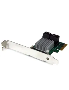 StarTech.com Tarjeta Controladora PCI Express 2.0 de 4 Puertos SATA III de 6Gbps RAID con Enlace HyperDuo para SSD - Adaptador