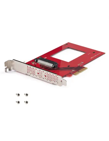 StarTech.com Tarjeta Adaptador U.3 a PCIe - Adaptador PCIe 4.0 x4 para SSDs U.3 NVMe de 2,5" - Tarjeta de Expansión PCI Express
