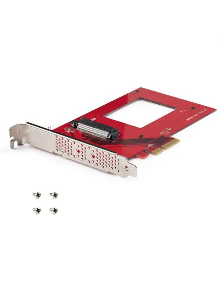 StarTech.com Tarjeta Adaptador U.3 a PCIe - Adaptador PCIe 4.0 x4 para SSDs U.3 NVMe de 2,5" - Tarjeta de Expansión PCI Express