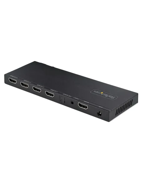 StarTech.com Splitter Divisor HDMI de 4 Puertos, Vídeo HDMI 2.0 de 4K a 60Hz, Multiplicador HDMI 4K con Escalador incorporado,