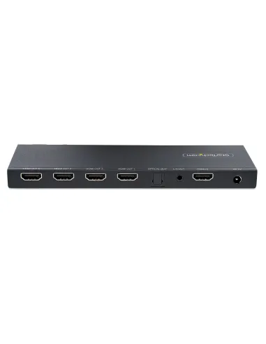 StarTech.com Splitter Divisor HDMI de 4 Puertos, Vídeo HDMI 2.0 de 4K a 60Hz, Multiplicador HDMI 4K con Escalador incorporado,