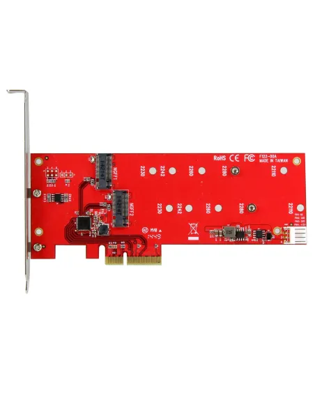 StarTech.com Tarjeta Controladora M.2 PCI Express para 2 SSD