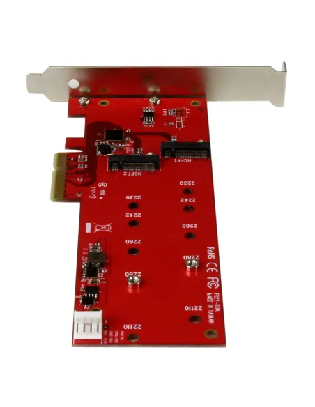 StarTech.com Tarjeta Controladora M.2 PCI Express para 2 SSD