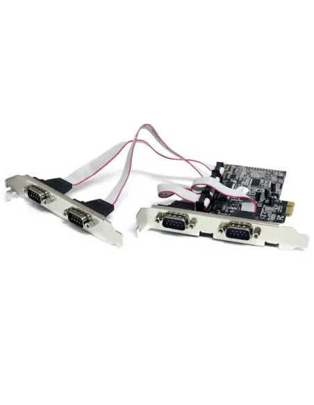 StarTech.com Tarjeta Adaptadora PCI Express PCIe de 4 Puertos Serie RS232 UART 16550 Serial DB9