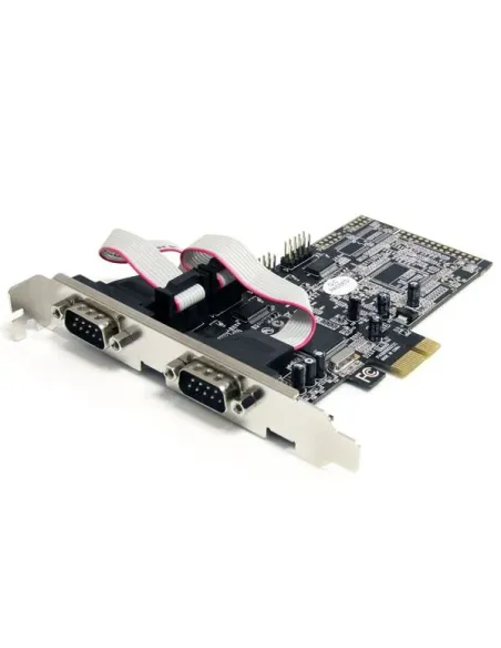 StarTech.com Tarjeta Adaptadora PCI Express PCIe de 4 Puertos Serie RS232 UART 16550 Serial DB9