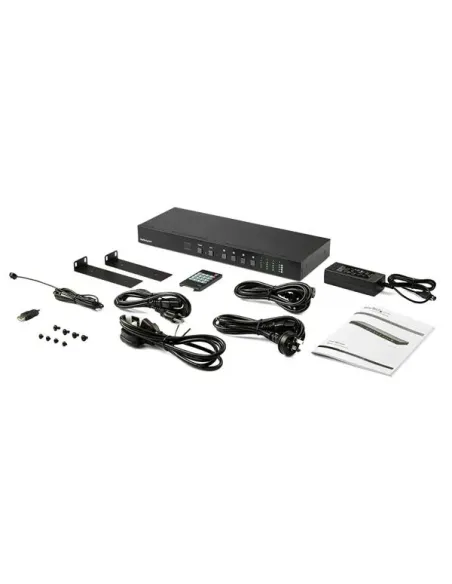 StarTech.com Switch Multiplicador de Vídeo HDMI Matriz de 4x4 con Audio y Control por Ethernet - Vídeo de 4K a 60Hz - Divisor