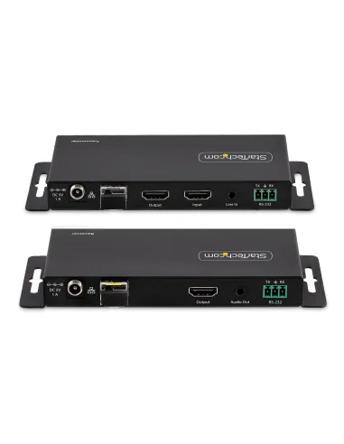 StarTech.com Juego Extensor de HDMI 4K por Fibra - 4K a 60Hz hasta 1km (Monomodo) o 330m (Multimodo) - Fibra Óptica LC - HDR -