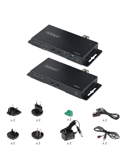 StarTech.com Juego Extensor de HDMI 4K por Fibra - 4K a 60Hz hasta 1km (Monomodo) o 330m (Multimodo) - Fibra Óptica LC - HDR -