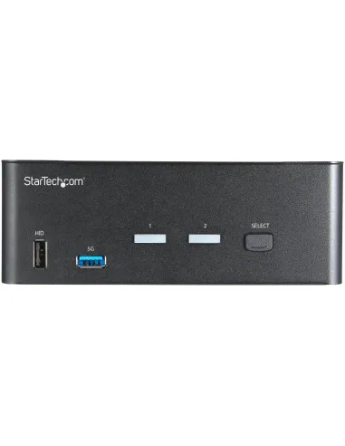 StarTech.com Switch Conmutador KVM de 2 Puertos HDMI 2.0 4K para 2 Monitores - Vídeo de 4K y 60Hz Ultra HD - HDR - Hub Ladrón