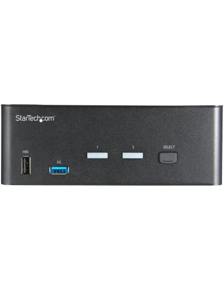StarTech.com Switch Conmutador KVM de 2 Puertos HDMI 2.0 4K para 2 Monitores - Vídeo de 4K y 60Hz Ultra HD - HDR - Hub Ladrón