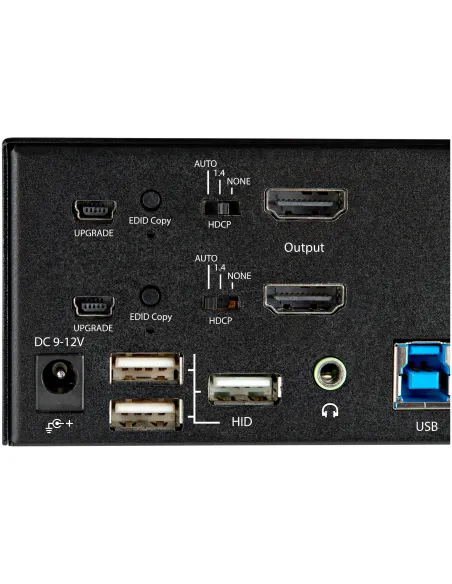 StarTech.com Switch Conmutador KVM de 2 Puertos HDMI 2.0 4K para 2 Monitores - Vídeo de 4K y 60Hz Ultra HD - HDR - Hub Ladrón