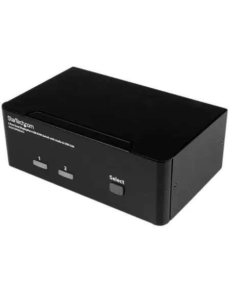 StarTech.com Switch Conmutador KVM de 2 Puertos DisplayPort - 4K 60Hz